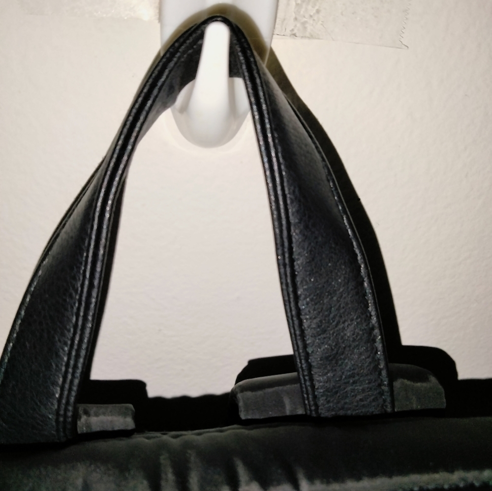 Black & Rose Gold Accent (Designer Inspired) Puffer Travel/Work/School Backpack - Picture 5 of 16
